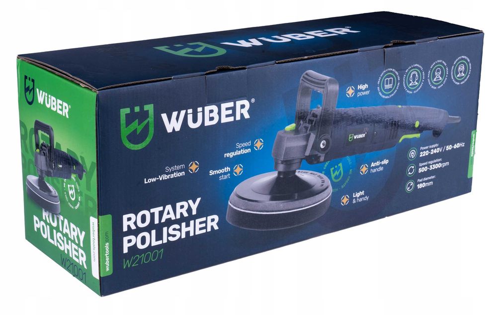 Nowa Polerka samochodowa rotacyjna 2300W regulacj obrotów zestaw gąbek