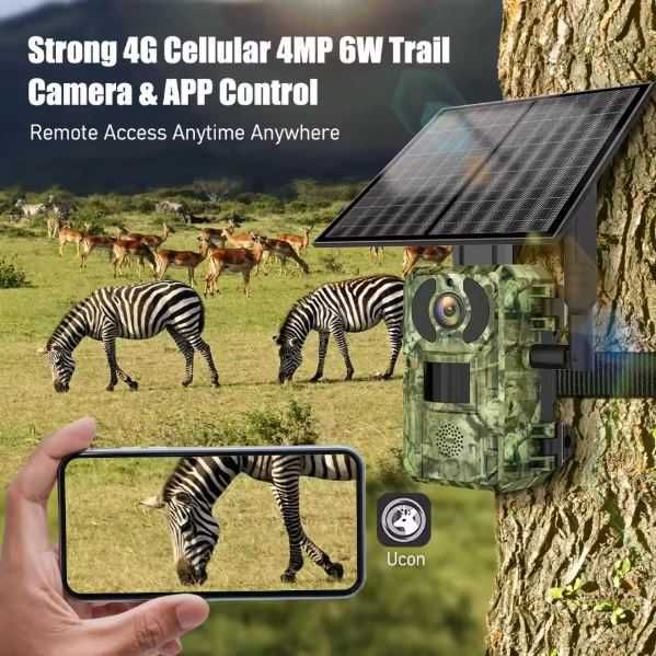 Câmera solar a bateria 4G LTE c/ visão noturna 4MP