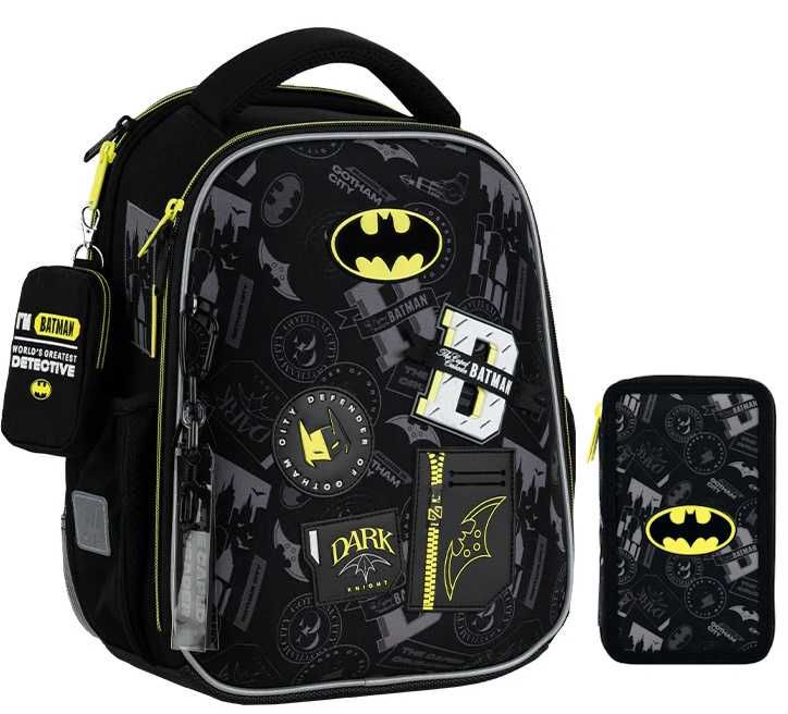 Рюкзак шкільний каркасний Kite DC Batman з пеналом