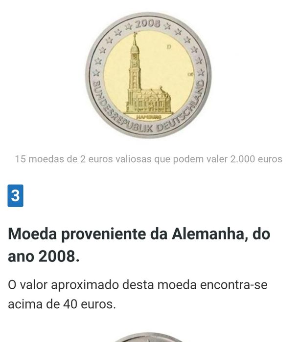 Moeda comemorativa 2 euros Alemanha 2008