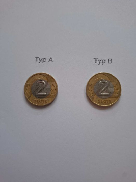Monety 2 zł z 1994 roku - typ A i typ B