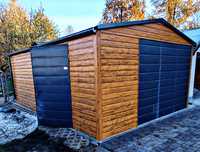 4,20 x 6 Garaż blaszany drewnopodobny