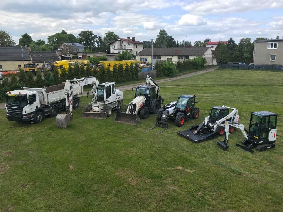 Wypożyczalnia sprzętu; zwyżka wózek widłowy koparki ładowarki sprzęt b