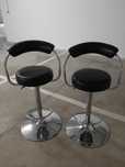 Bar Stools, set of 2 in chrome