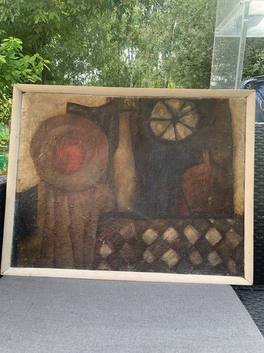 Obraz retro z lat 70-tych abstrakcja