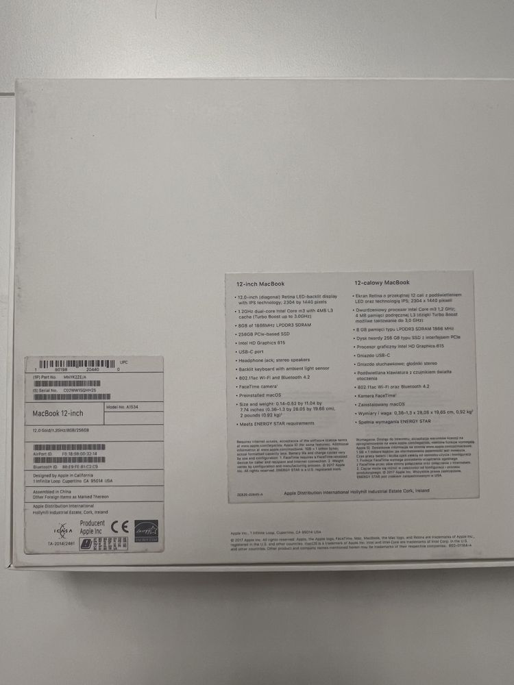 Apple Macbook 12 Retina 8/256 M3