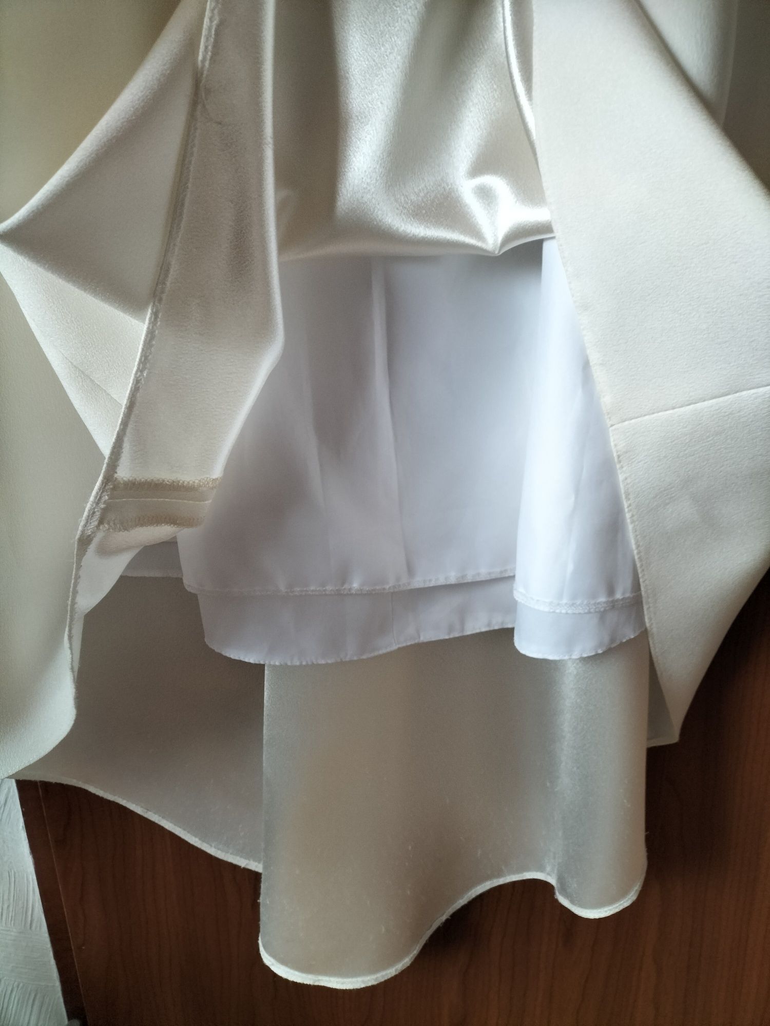 Spódnica ślubna xs biała złamana biel