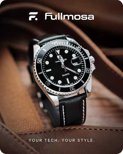 Fullmosa pasek do zegarka czarny 18mm długość 21cm