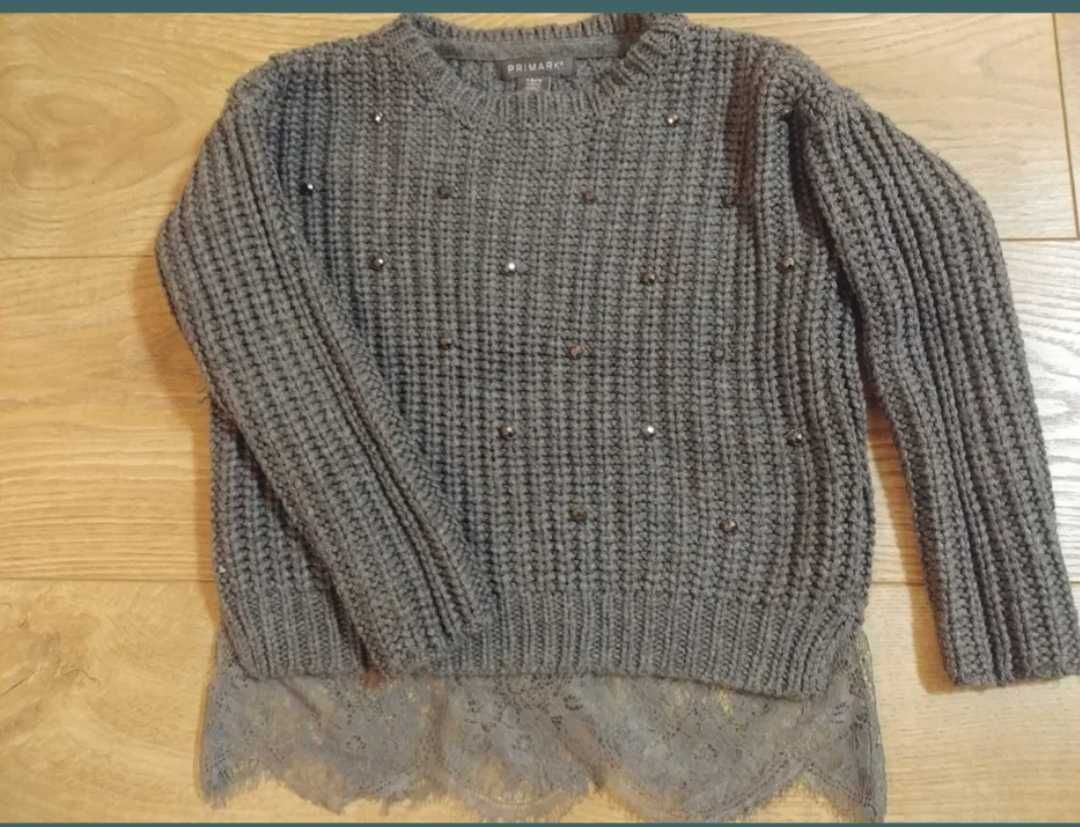 Jak nowy 128 H&M zestaw dla dziewczynki bluza sweter