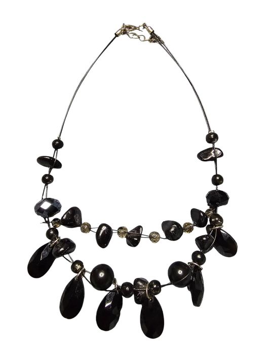 Naszyjnik czarne perły