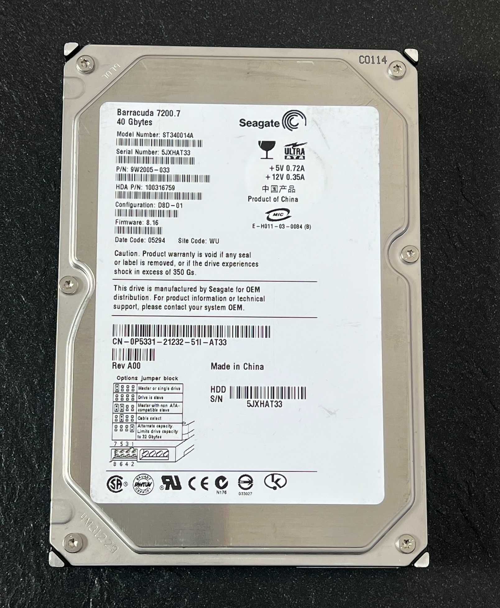 Dysk twardy Seagate BarraCuda 7200.7 40GB SATA 3,5"