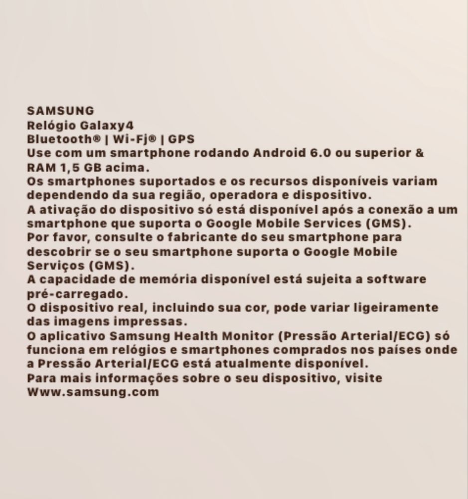 Samsung watch 4 silver ( branco)