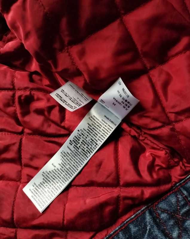 Nowa kurtka jeansowa ocieplana zimowa z futerkiem sherpa trucker M 90s