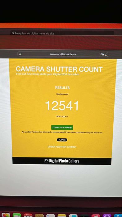 Sony A7 Full Frame - 12.541 disparos