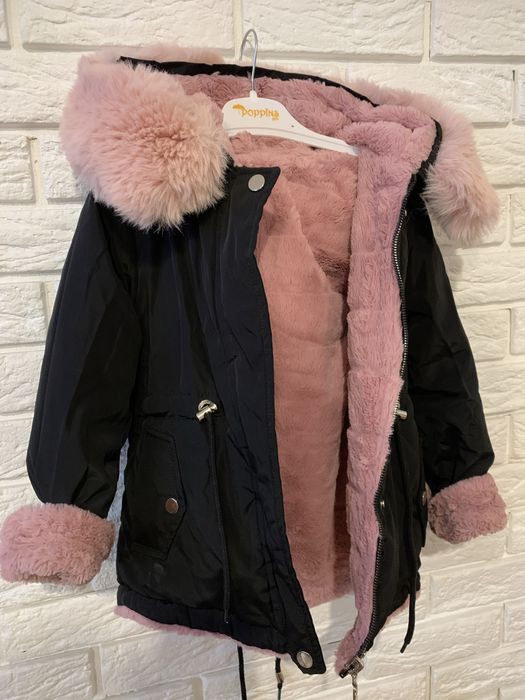 Крута двохстороння курточка парка на зиму непромокаюча тканина