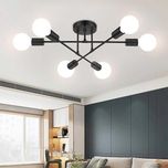 Lampa industrialna 6-ramienna, E27, czarna "Sputnik" ø70 cm