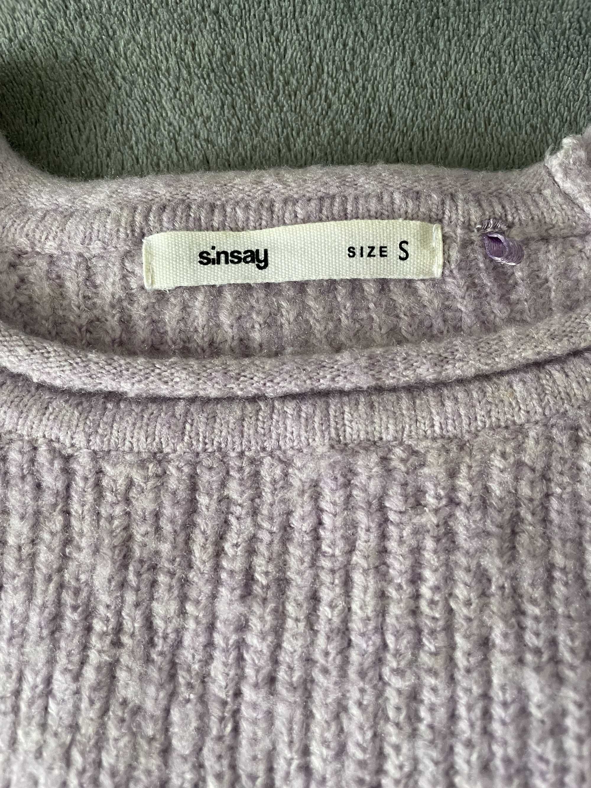 Sweter jasny fiolet S