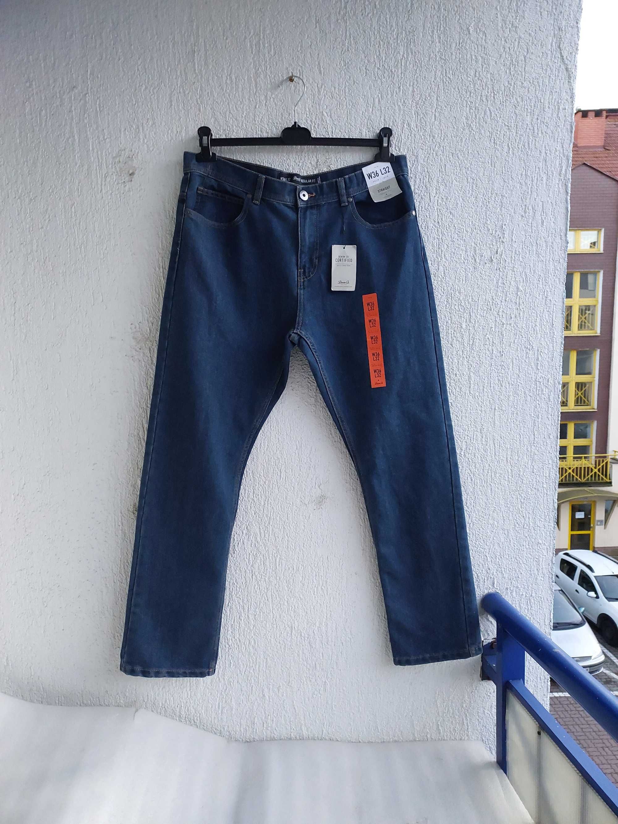 Nowe z metką jeansy męskie Denim Co Certified W36 L32