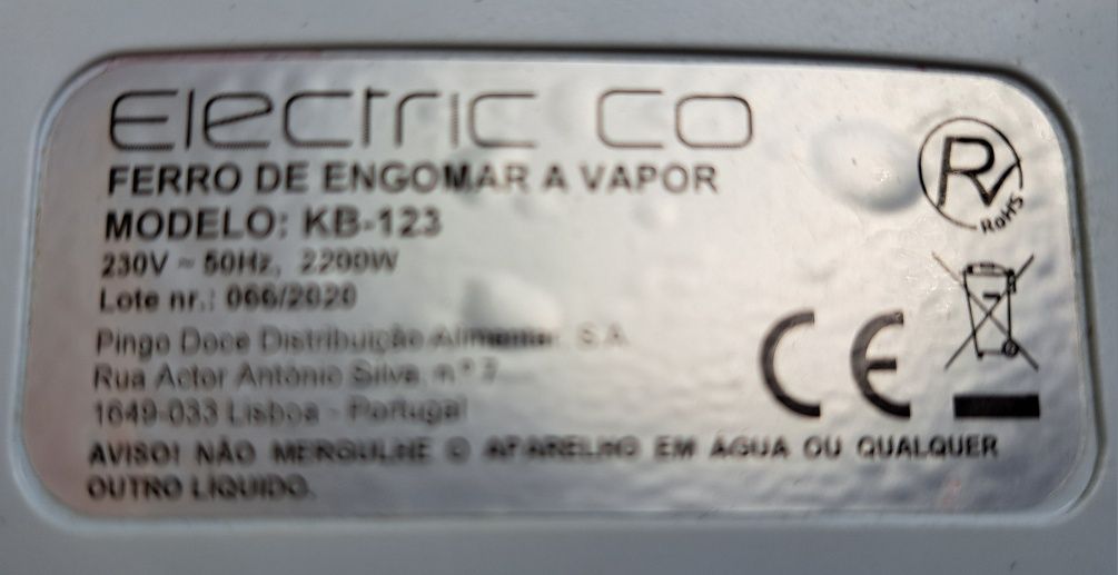 Ferro de Engomar a Vapor 2200W