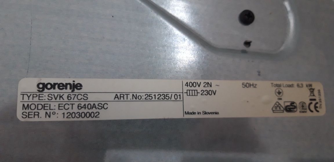 Gorenje ECT 640 ASC варочная поверхность