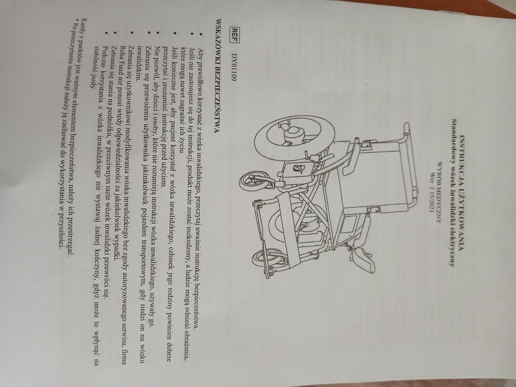 Wózek elektryczny inwalidzki