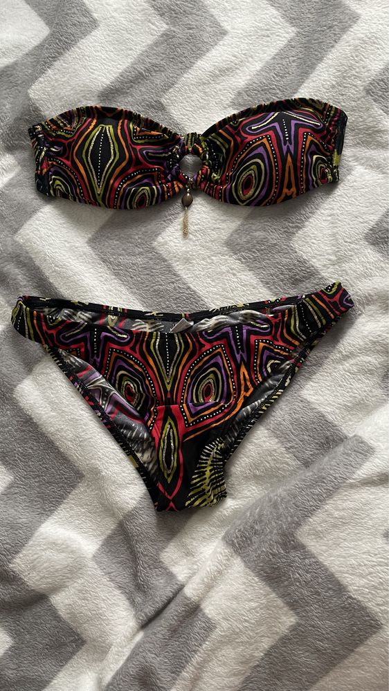 Czarne bikini we wzorki paphia M/38