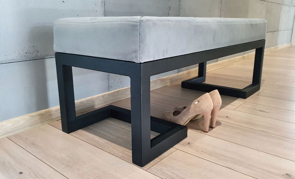 Ławka Loft 3 siedzisko tapicerowane do przedpokoju 110x40cm