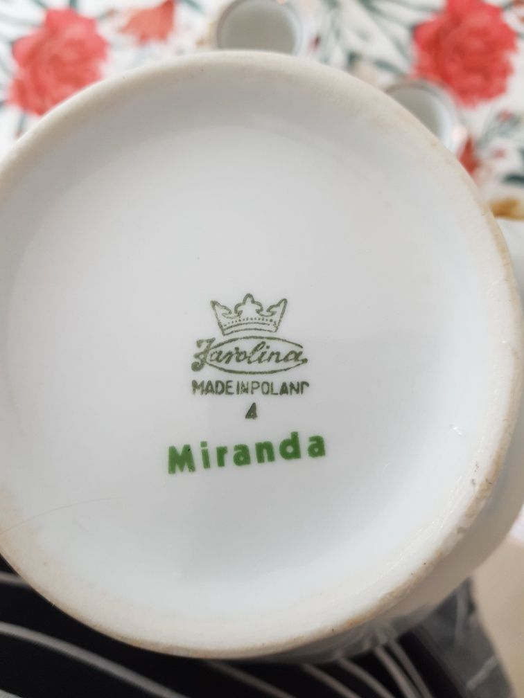 Porcelana filizanki czajnik cukiernica dzbanuszek na mleko zastawa