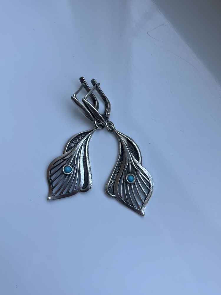 Серебро серьги винтаж звезда 875,925.Радянське срібло.