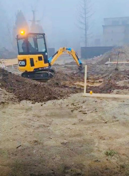 Wynajem minikoparki, minikoparka 110zł/h, prace ziemne