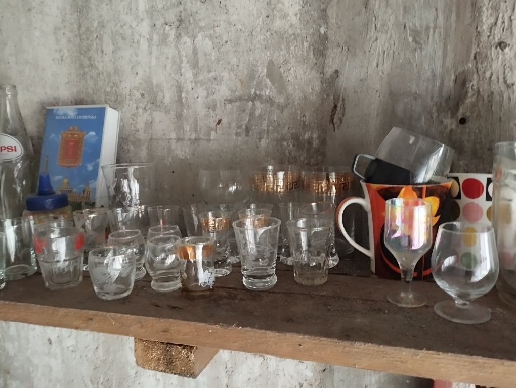 Mix staroci PRL vintage retro porcelana szkło antyki kryształy