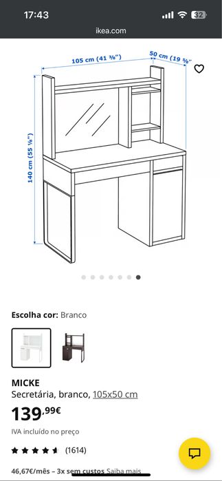 Secretaria Micke IKEA