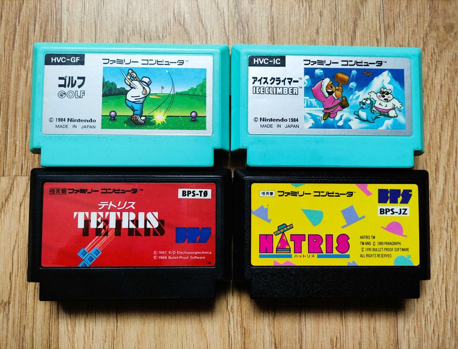 Оригінальні картриджі Ice Climber, Tetris для famicom, денді.
