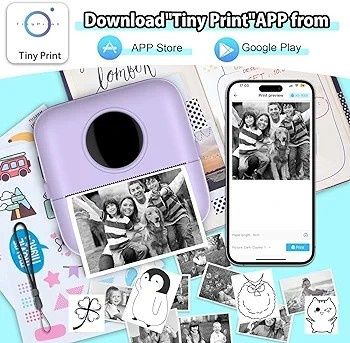 Mini drukarka naklejek Bluetooth Smart Pocket Inkless termiczna drukar