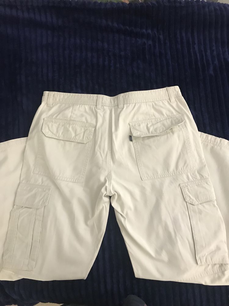 Spodnie męskie białe bawełniane Casual Wear