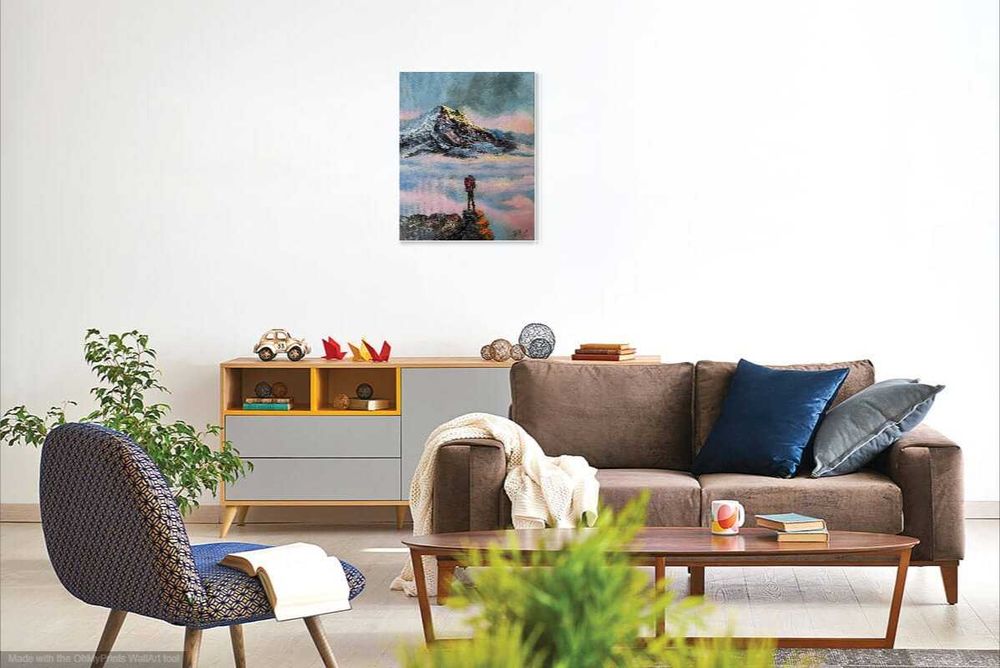 Obraz olejny na płótnie "W górach"