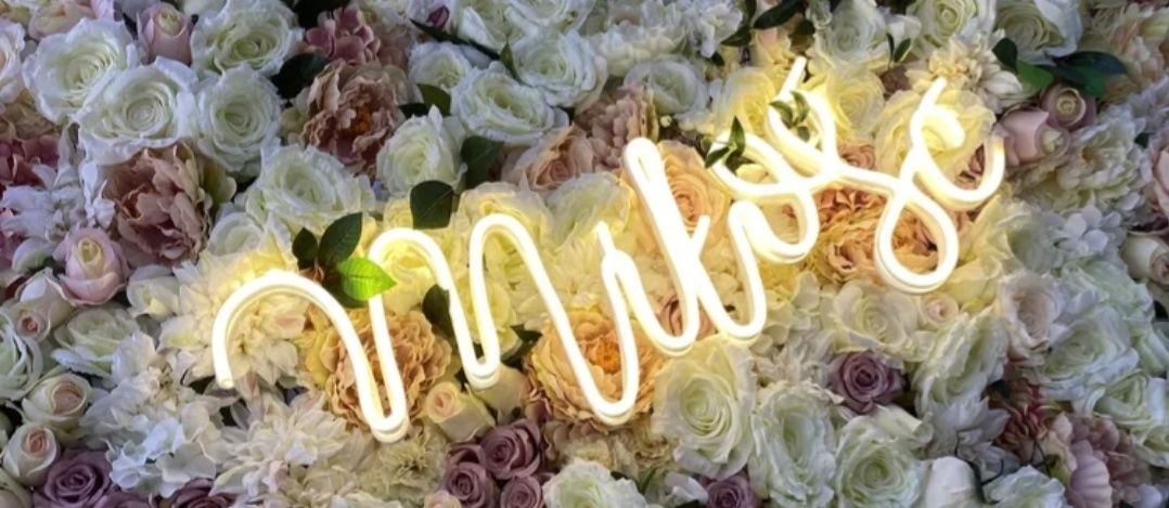 Neony napisy cyfry  led świecące cyfry napis Miłość  wesele 18, 40, 50