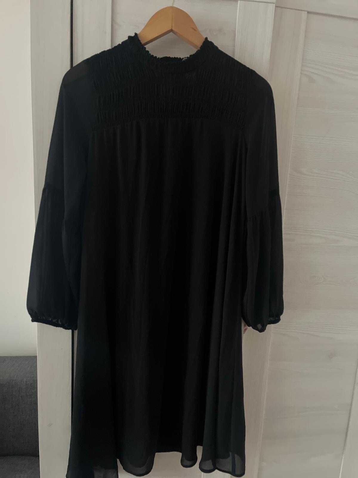 Sukienka damska czarna elegancka oversize H&M r. M-XL