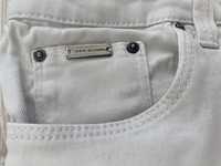 Biale spodnie jeansy Zara 38 cyrkonie Slim fit