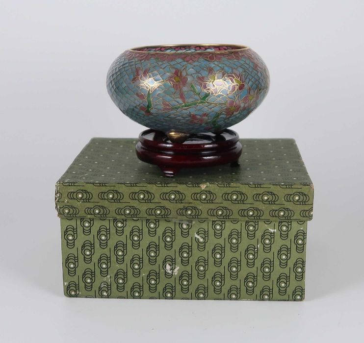 Taça Chinese plique-a-jour transparency enamel