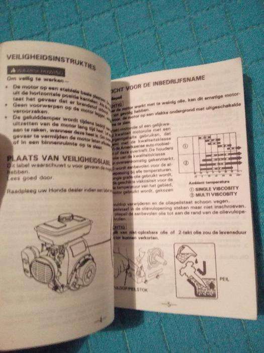 Livro de instruções para motores Honda (Oportunidade)