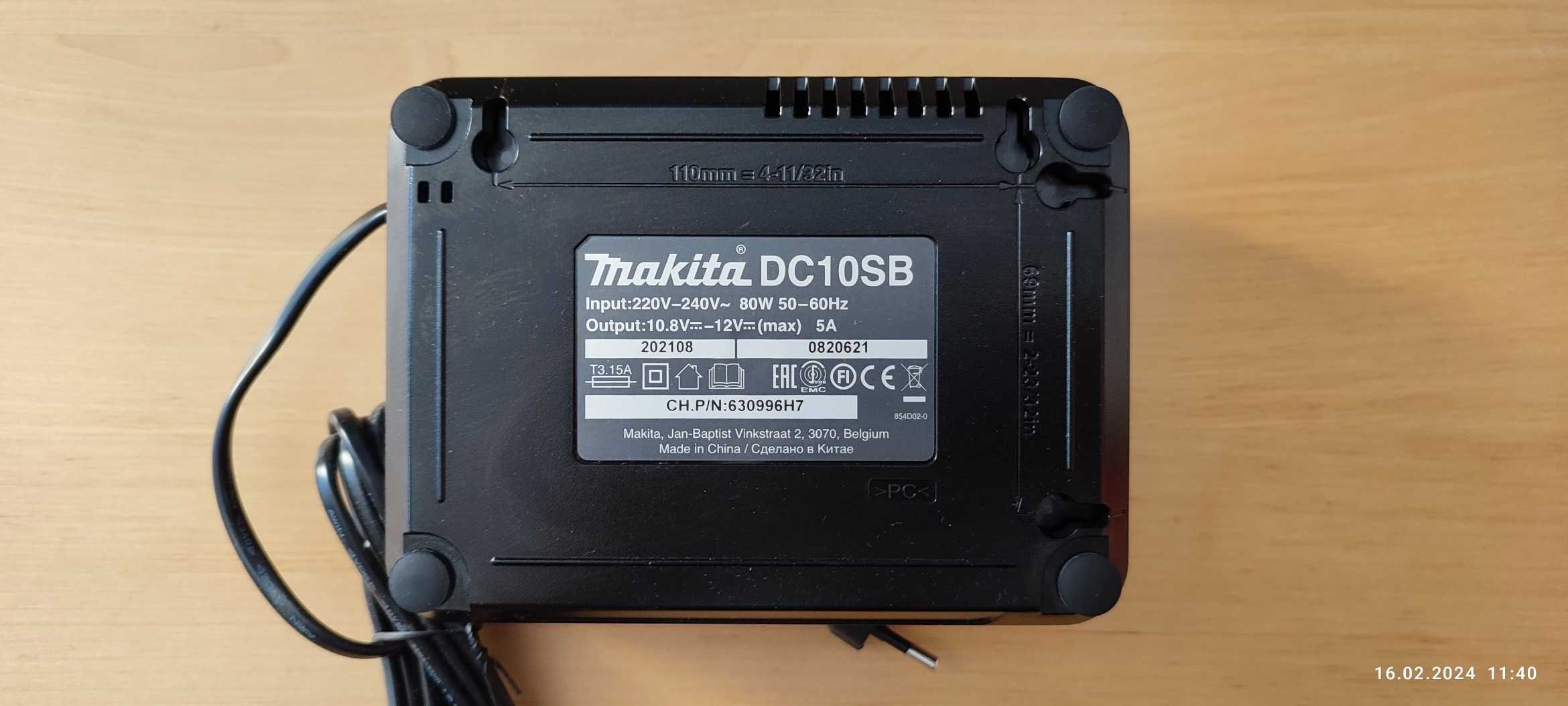 Makita ładowarka DC10SB + bateria BL1021B 2Ah 12V komplet NOWE