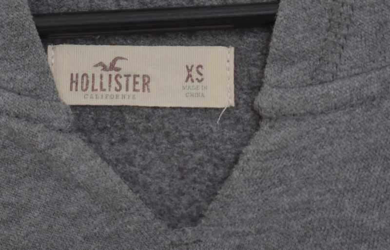 Hollister szara lekka bluza z kapturem oryginał XS