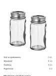 Solniczka pieprzniczka ikea 2szt 8cm citronhay