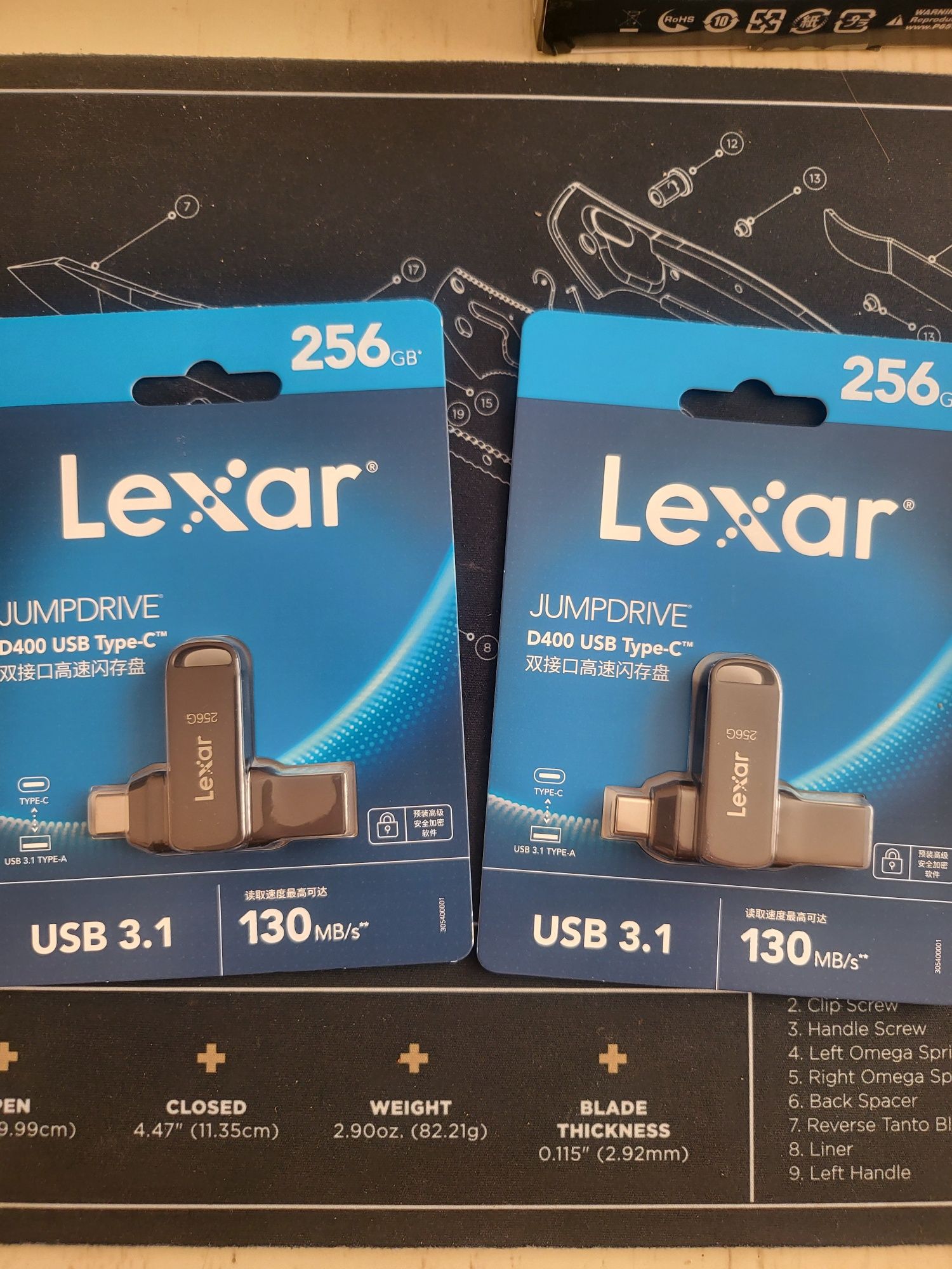 Lexar JUMPDRIVE D400 256gb Type-C, OTG флешка