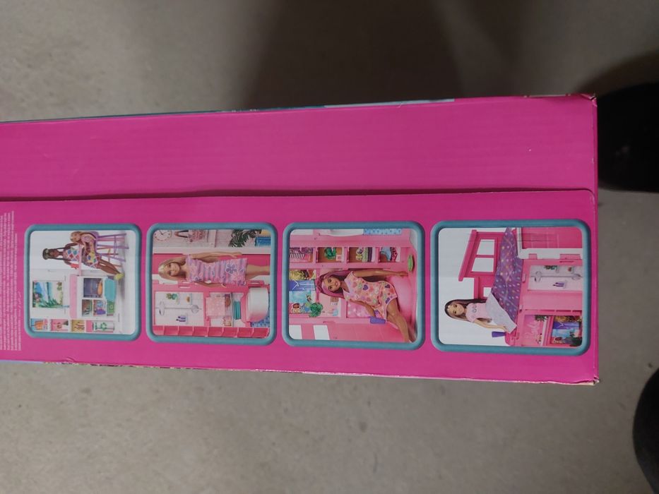 Duży Domek dla lalek Barbie 66 cm + lalka zestaw