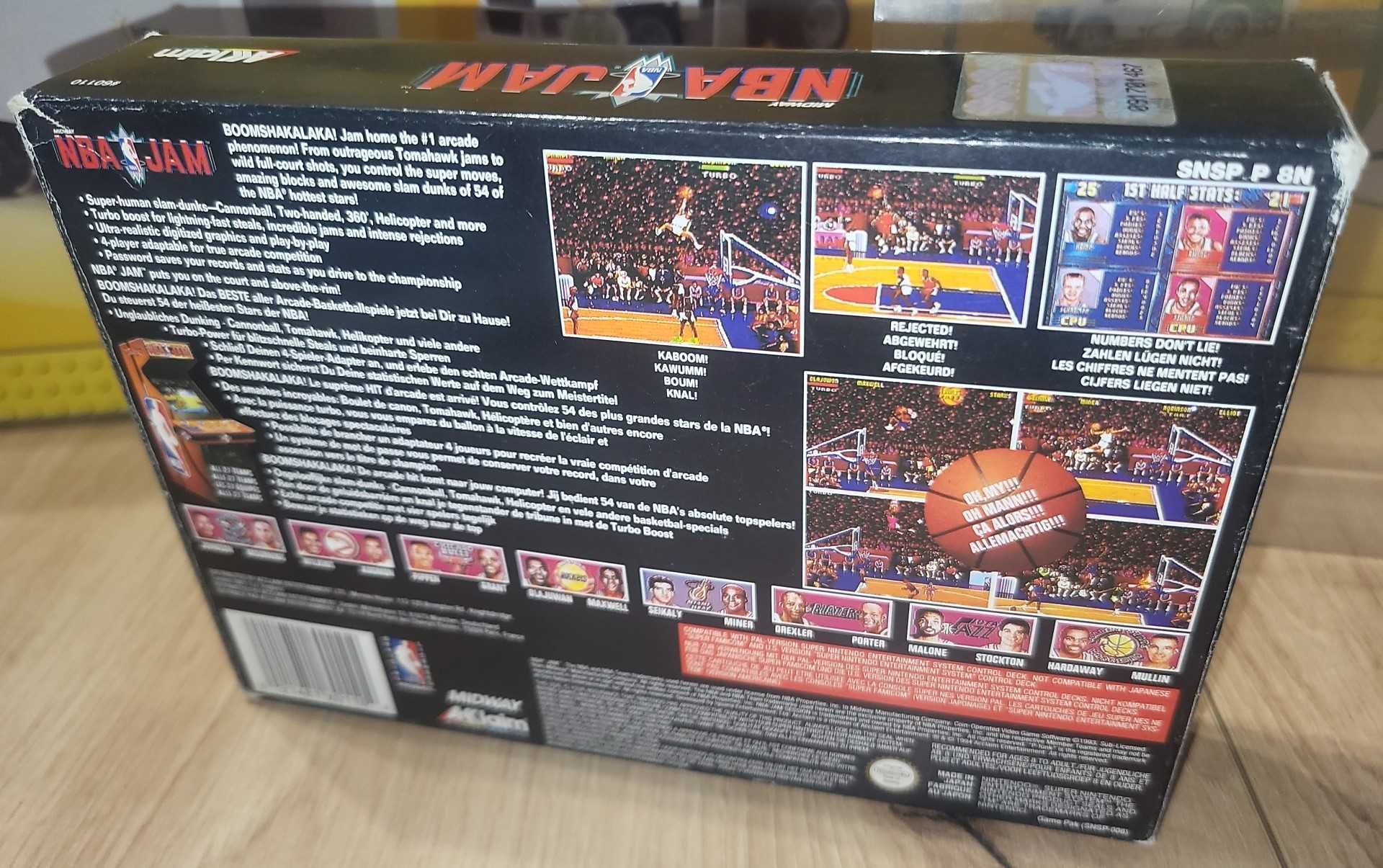 Gra NBA Jam - NINTENDO SNES - BDB- stan CIB Komplet +Protektor