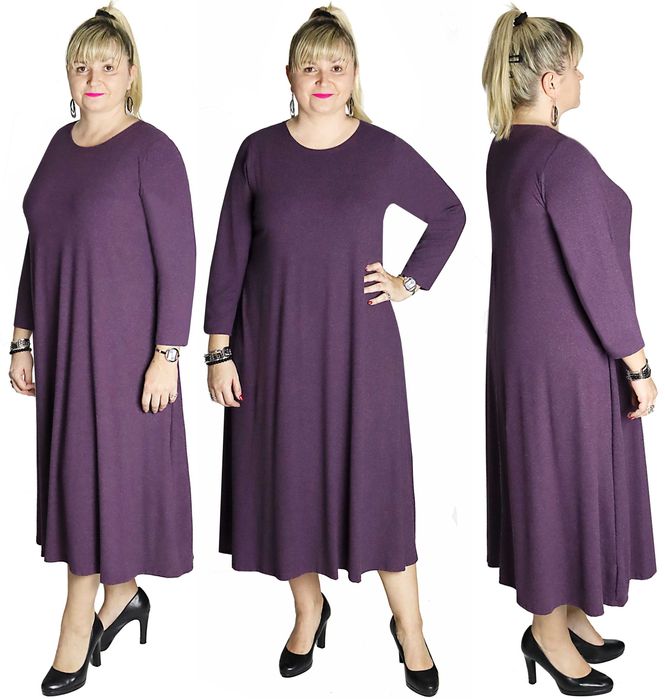 DZIANINOWA SUKIENKA MAXI roz uniwersalny pasuje od 50 do 54