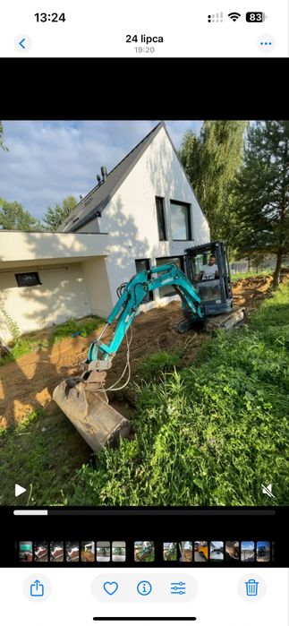 Uslugi wynajem minikoparka 2,7t