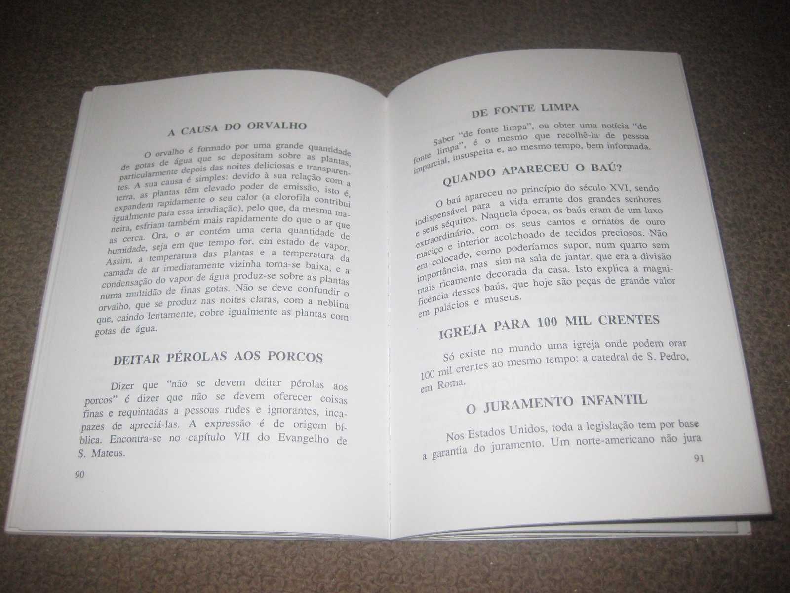 Livro "Livro de Curiosidades" de Nunes dos Santos